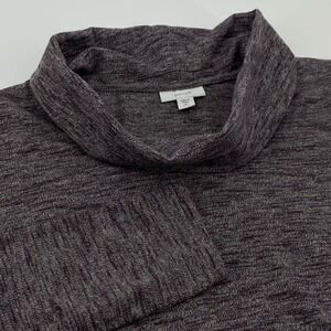 Pure Jill Petite XS Purple Heathered Cowl Neck Long Sleeve Pocket Dress Boho